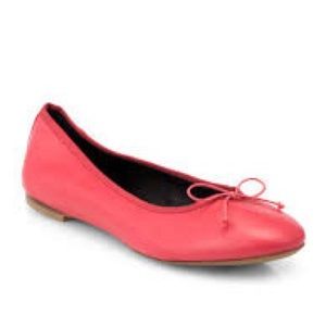 Saint Laurent Dance Leather Ballet Flats in raspberry pink size 35.5